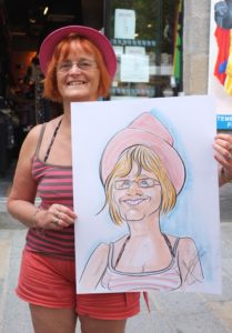 Karikatuur op papier