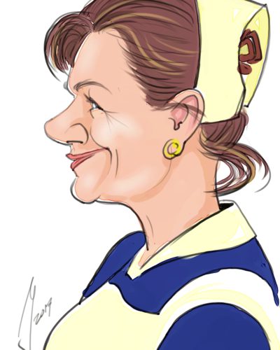 Digitale karikatuur sneltekenaar