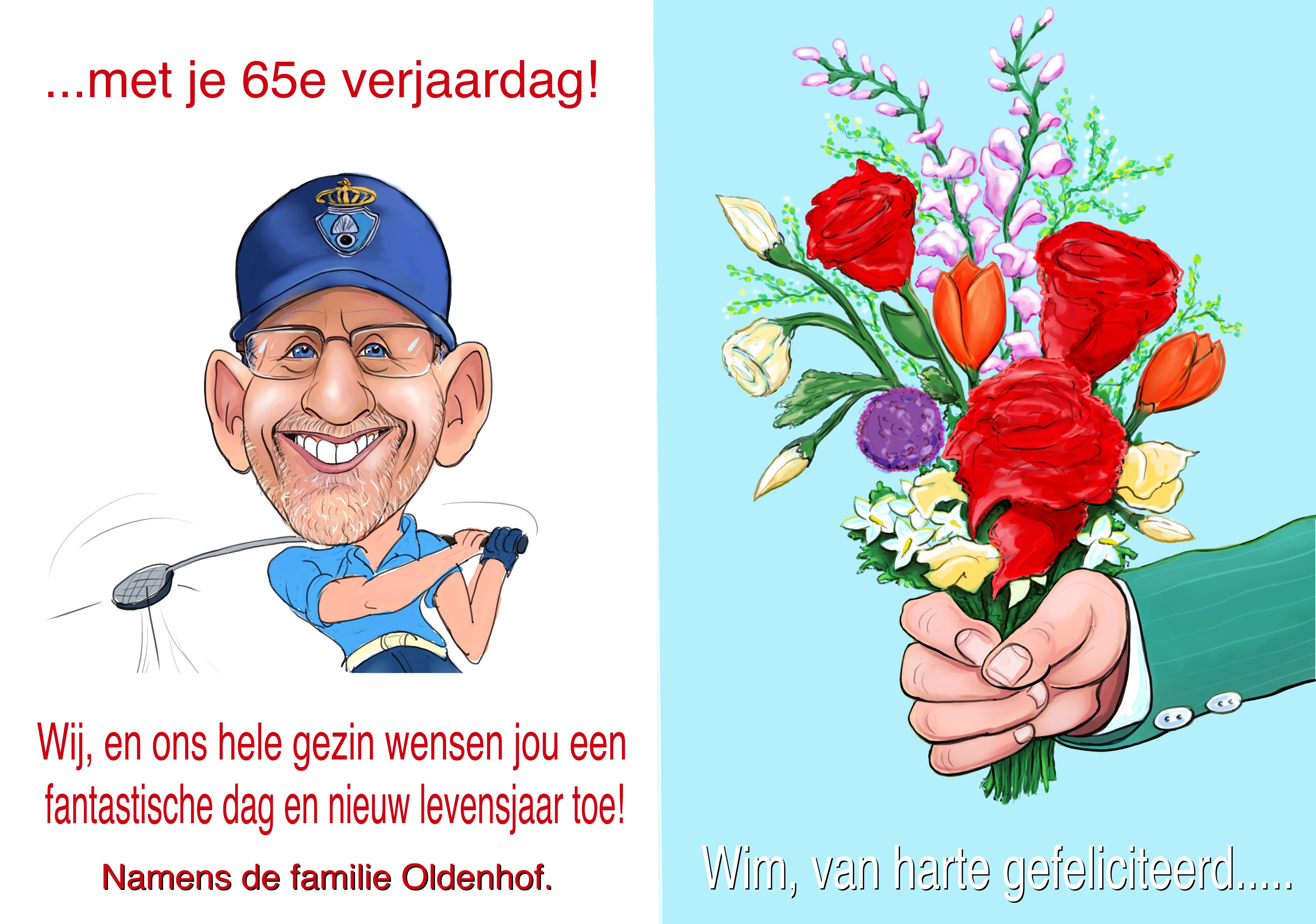 wenskaart, felicitatie, bloemen