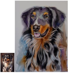 portret in aquarelverf