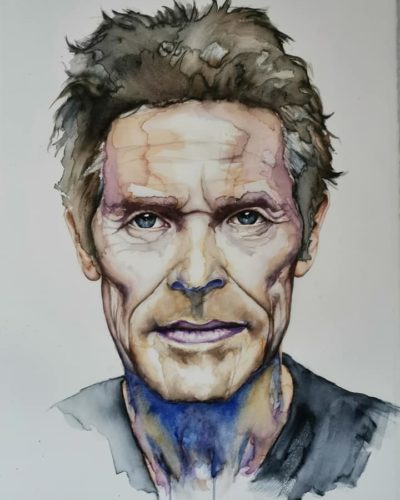 Portret in aquarelverf