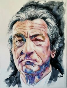portret in aquarelverf