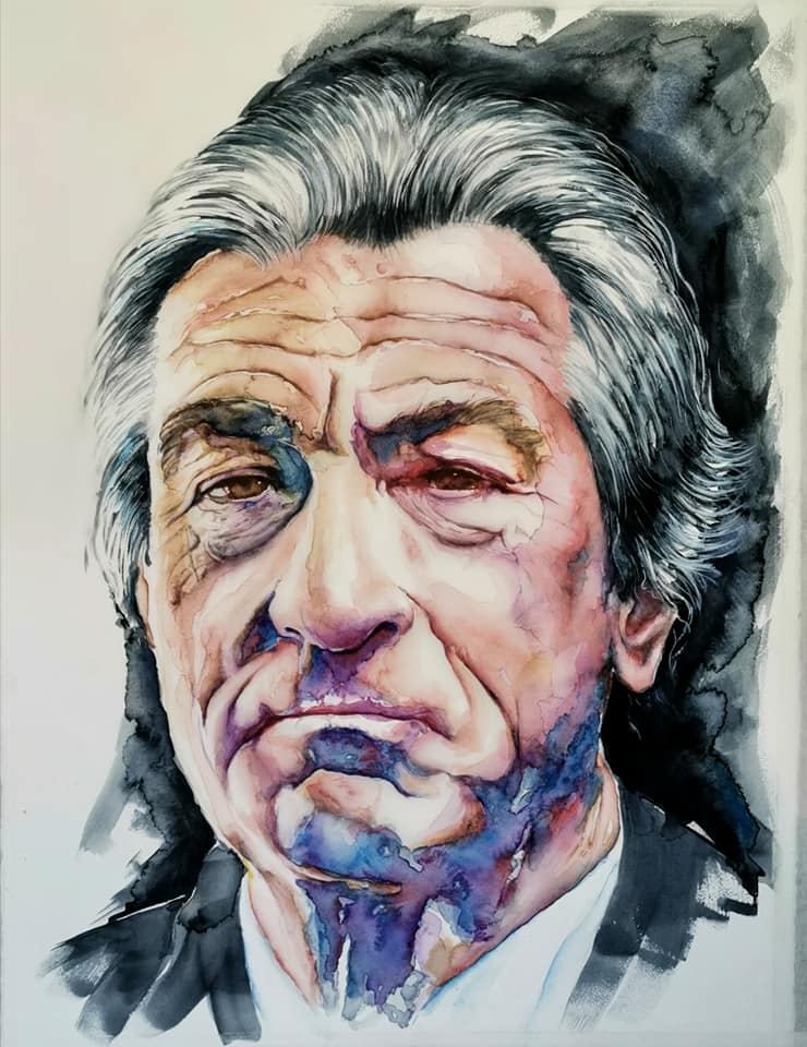 portret in aquarelverf