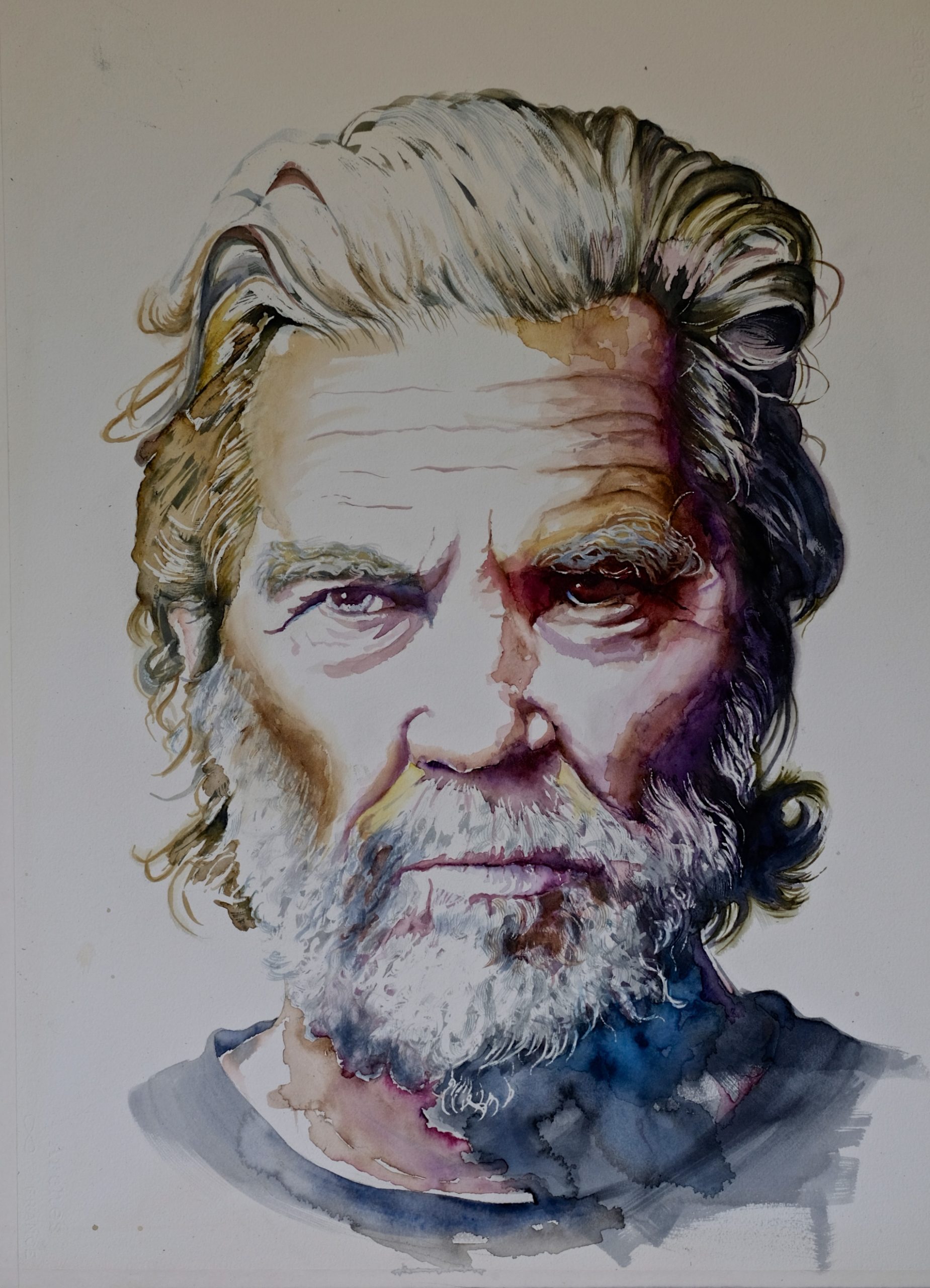 portret in aquarelverf