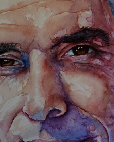 portret in aquarelverf