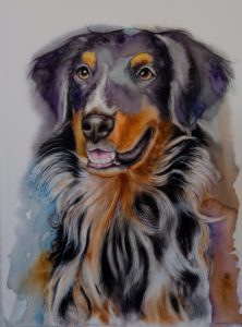portret in aquarelverf