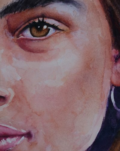 portret in aquarelverf