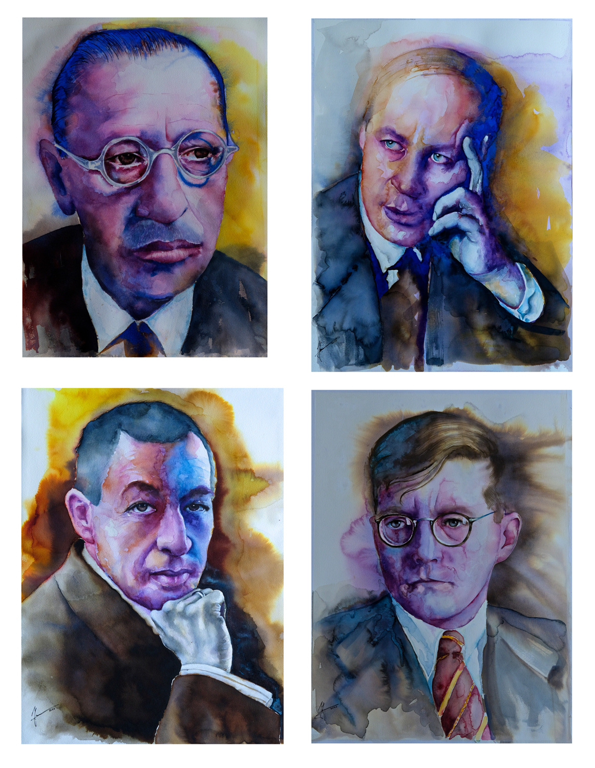 Portraits in watercolor