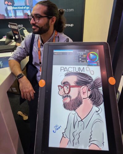 Digitale karikatuurtekening van een lachend persoon5