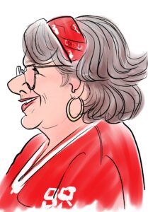 Digitale karikatuurtekening van een lachend persoon2