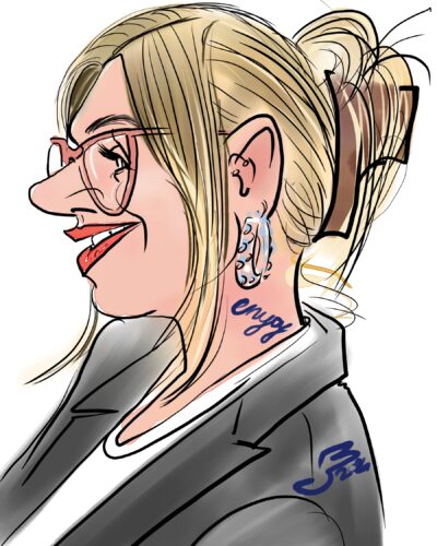 Digitale karikatuurtekening van een lachend persoon4