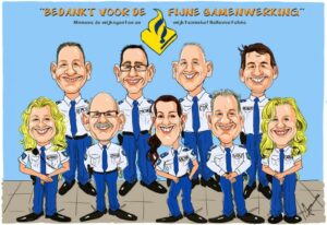 Digitale karikatuur vanaf foto als cadeau - door sneltekenaar Jeroen Busschers - foto4
